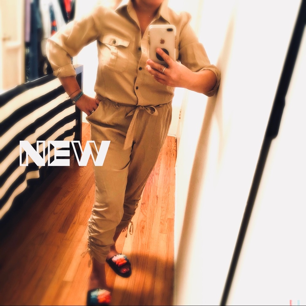 💯 LAUREN by Ralph Lauren | Belted Twill Jumpsuit